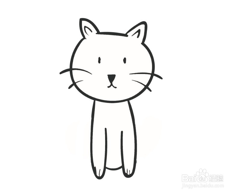 最简洁的猫咪简笔画