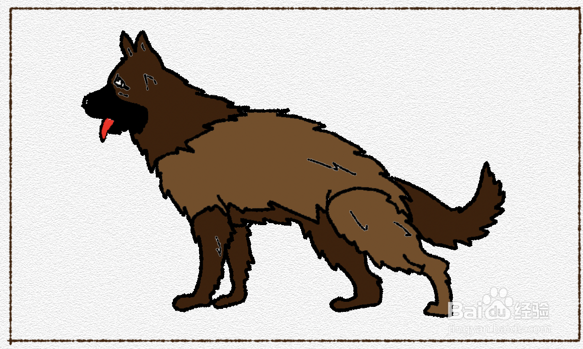德牧犬如何简笔画