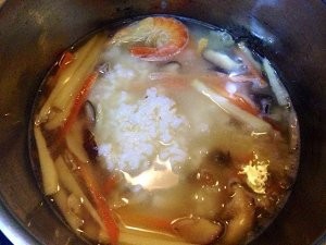 健康养生佳品竹笋海味咸粥的做法