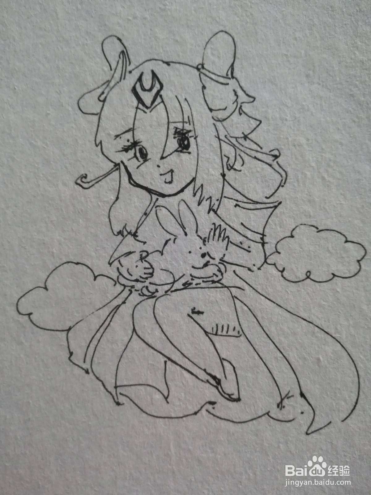 王者荣耀嫦娥简笔画