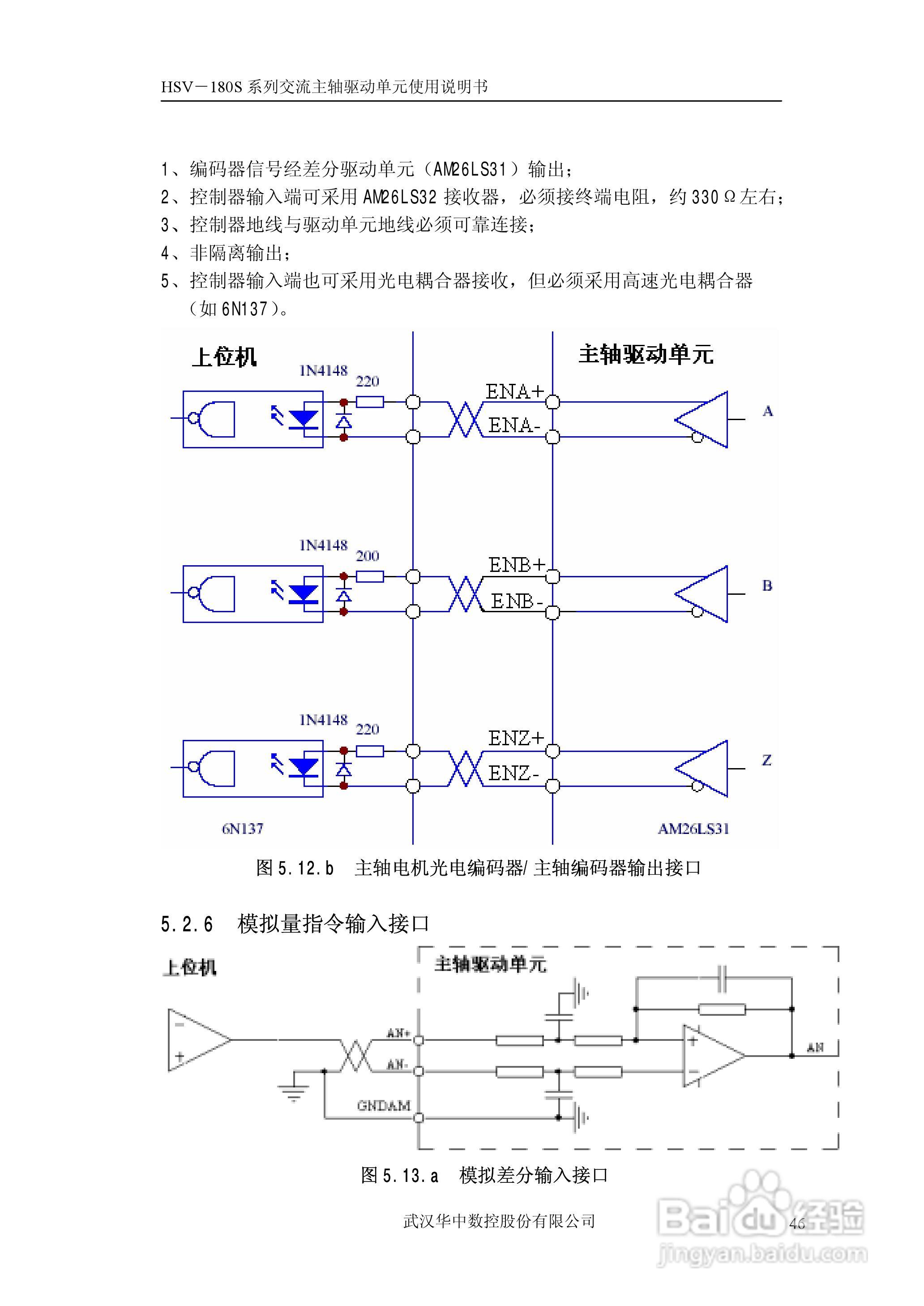武汉华中数控HSV-180S系列交流主轴驱动单元使用说明书:[5]