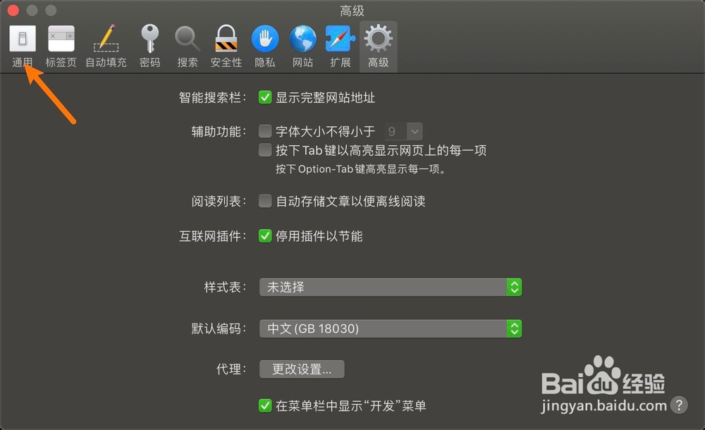 苹果电脑safari如何定义主页或设置其他