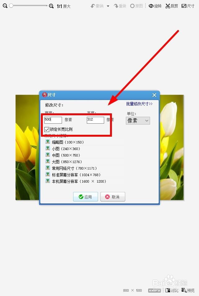 如何更改图片的大小?