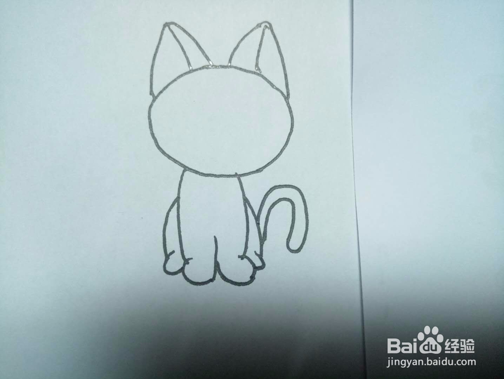 教你画魔女宅急便kiki的简画或可爱猫咪的简画哦