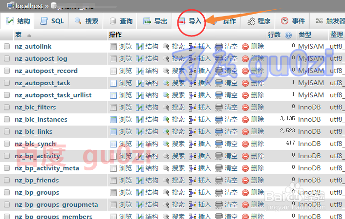 导入dede数据表到wordpress的数据库
