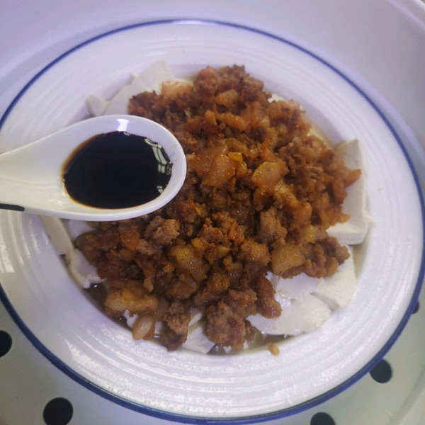 酸萝卜肉末蒸豆腐