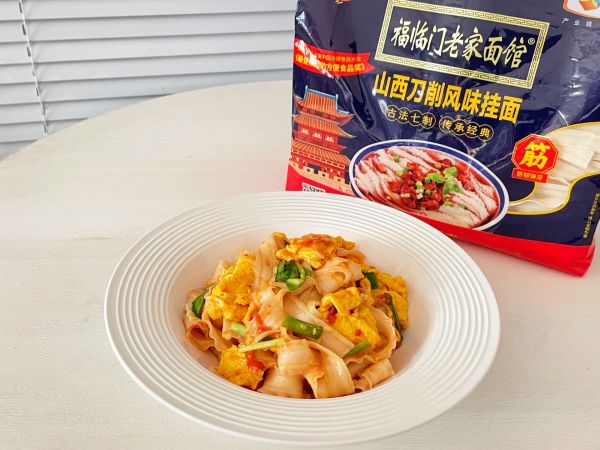 番茄鸡蛋炒刀削面