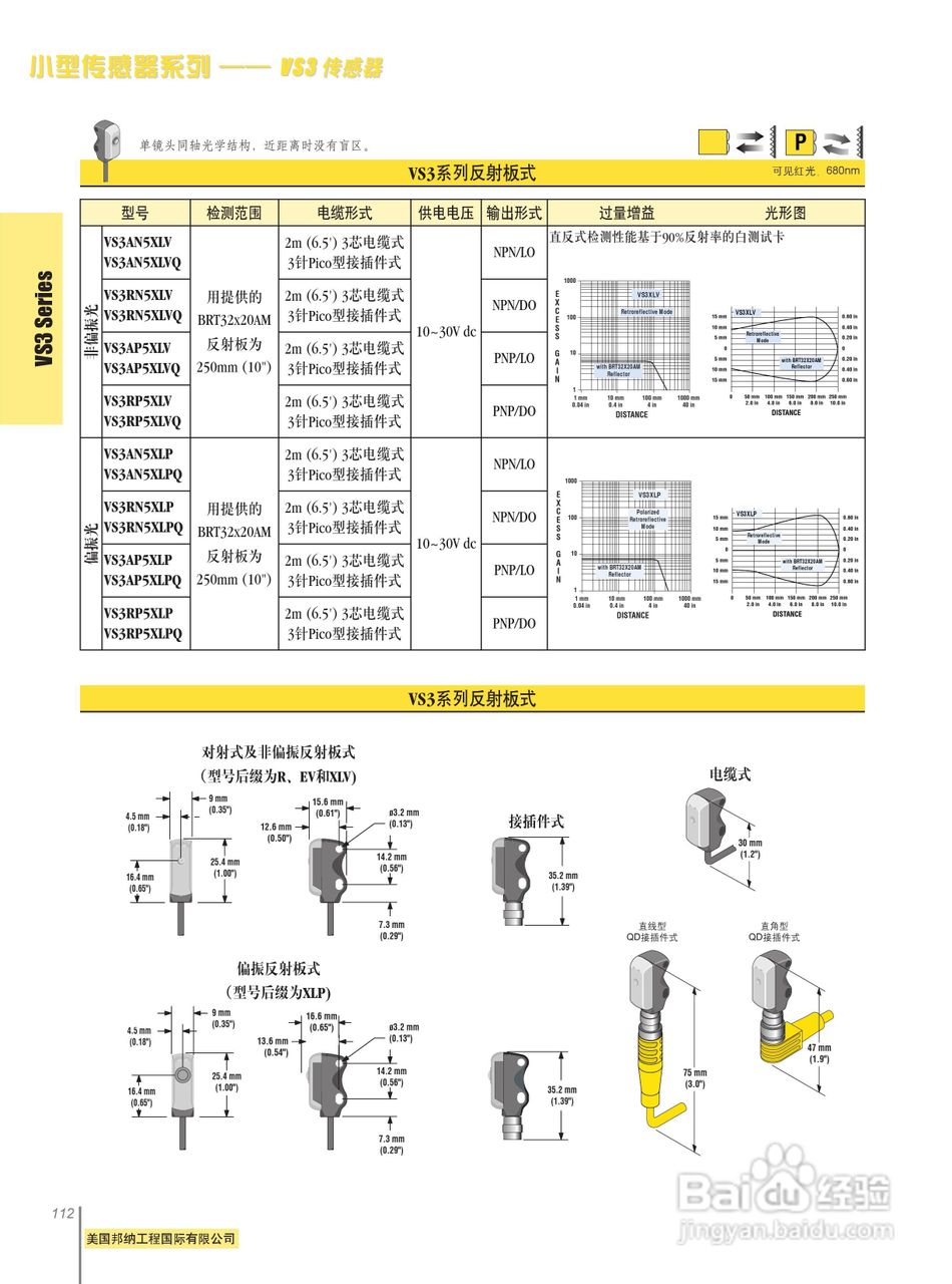 Banner VS1RP5C20Q型小型传感器说明书:[2]