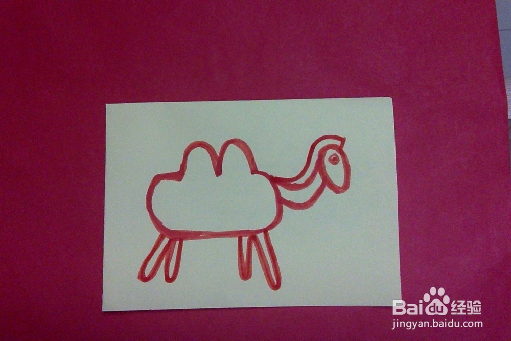 简笔画怎样画骆驼的画法幼儿兴趣培养学画小骆驼