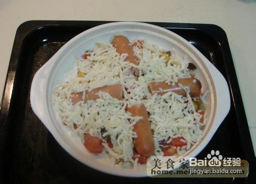 奶香肉肠烤米饭