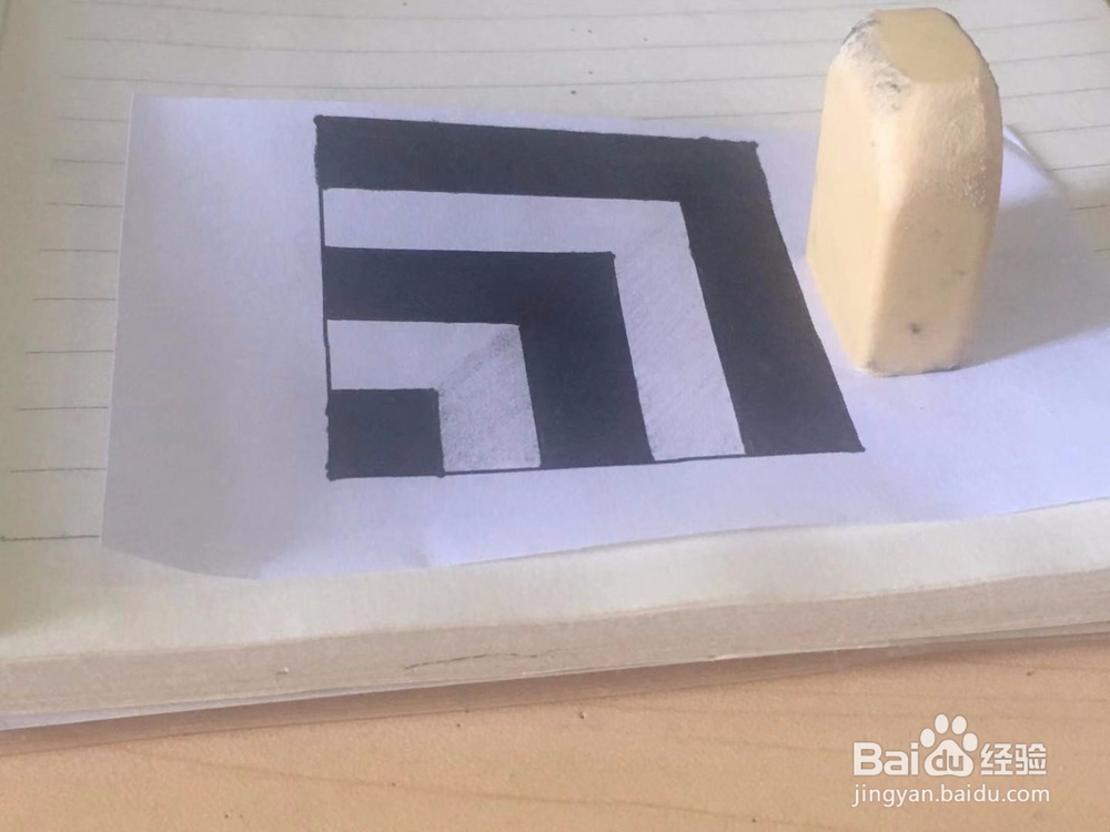 简单画3D效果方形洞口