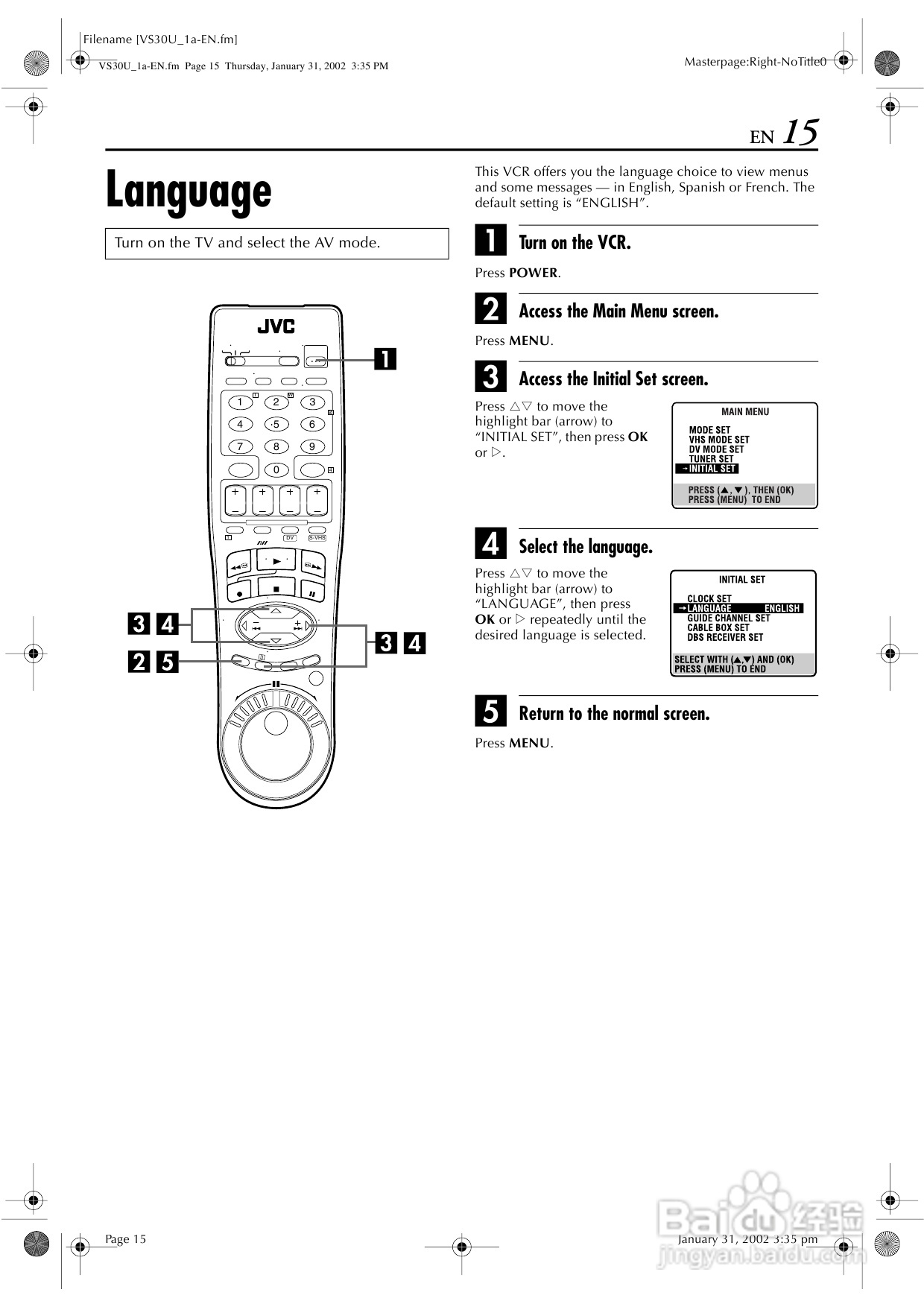 JVC SR-VS30U播放机说明书:[1]