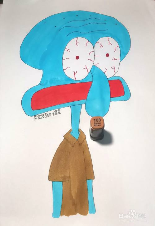 画失眠后的章鱼哥