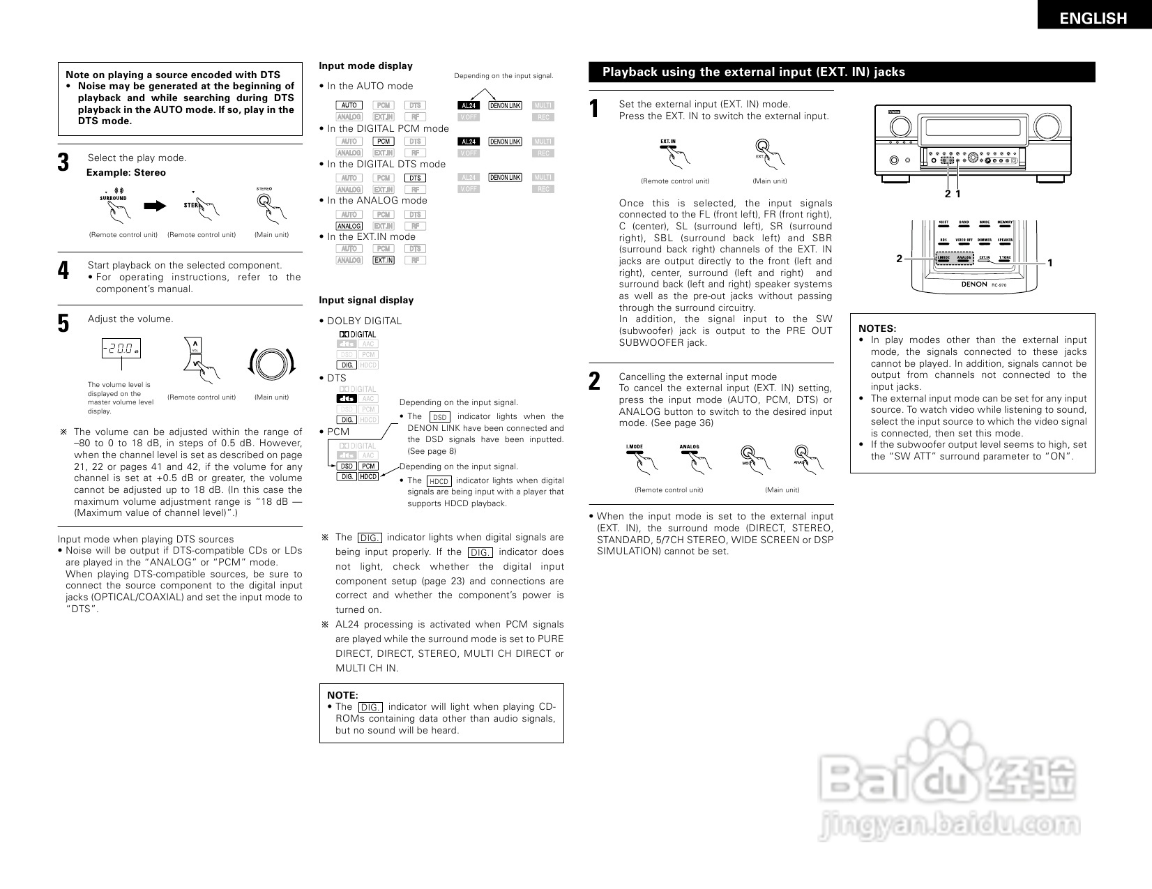 DENON AVR-3805收音环绕扩音机操作说明书:[2]