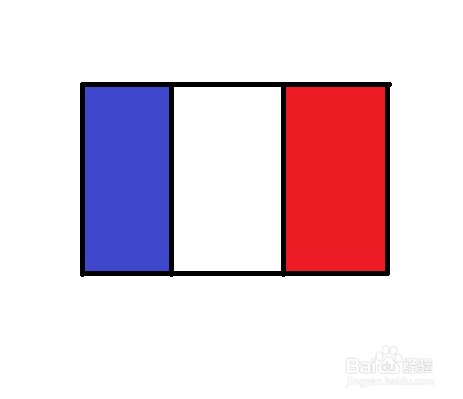 法国国旗画法图片
