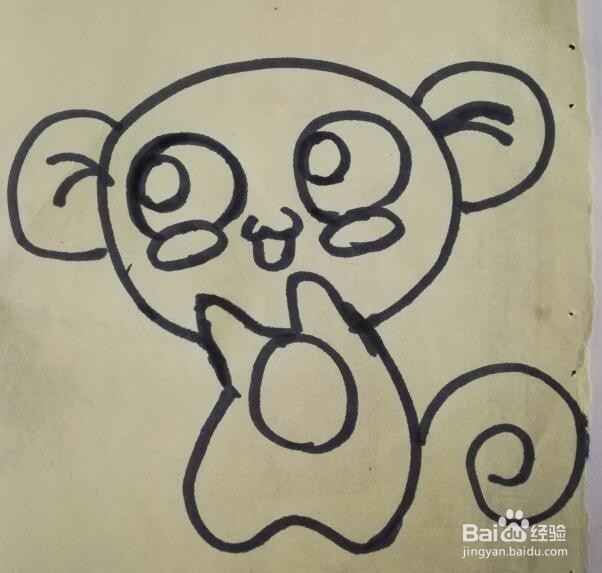 猴子的画法 猴子的简笔画