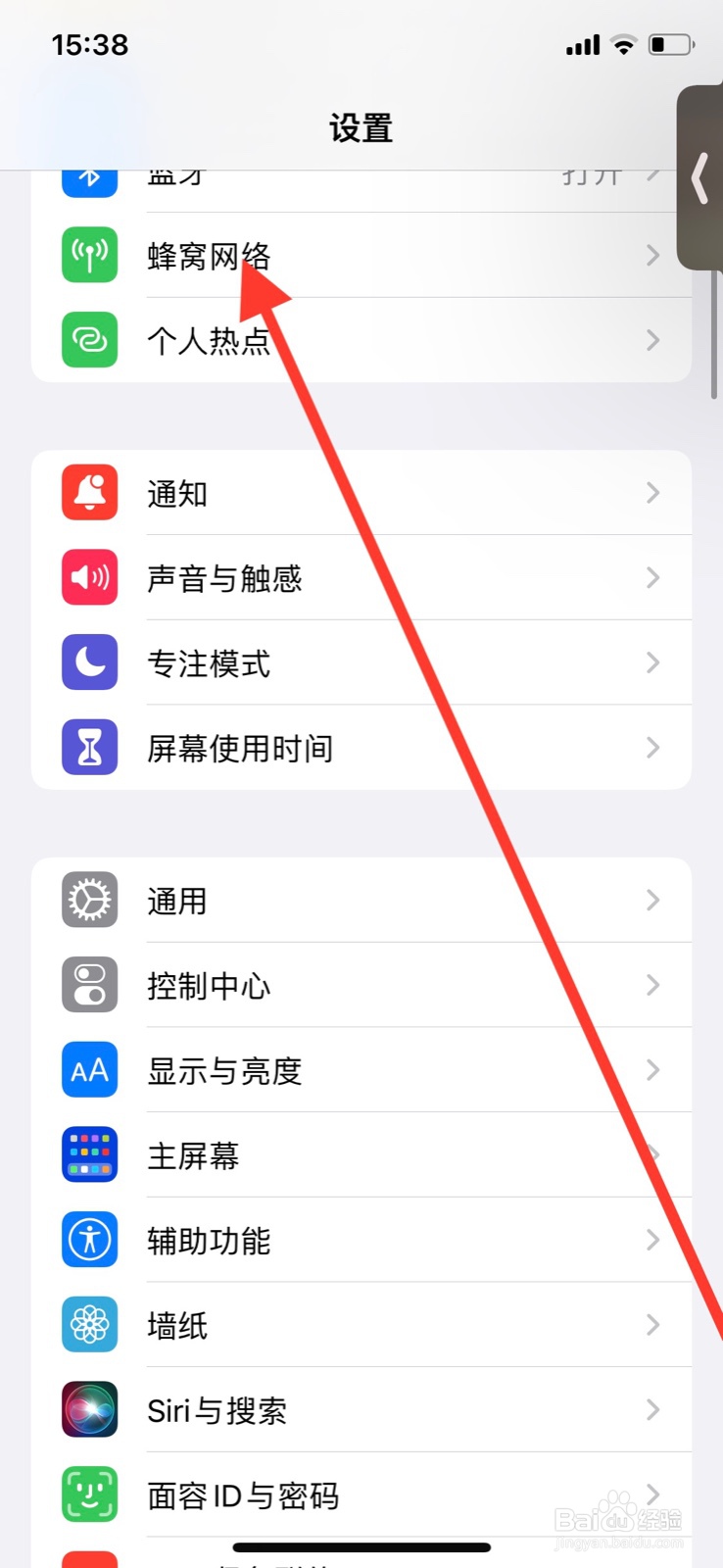 iPhone手机怎么开启“蜂窝网络”数据