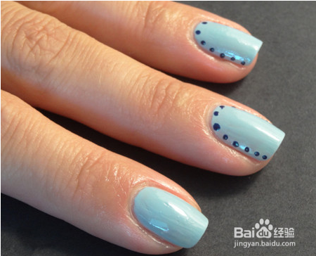 学美甲好不好点花围边美甲教程