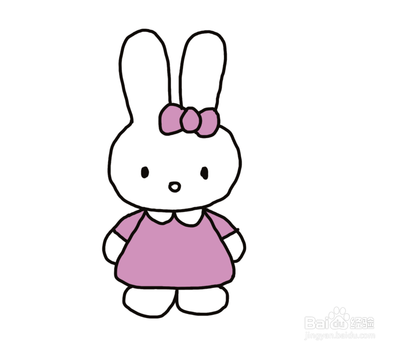 怎么画彩色简笔画兔子?