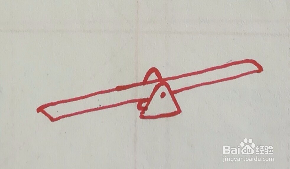 跷跷板简笔画怎么画?非常简单的画法