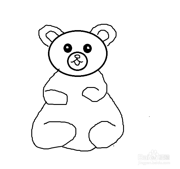 小熊最简单画法。