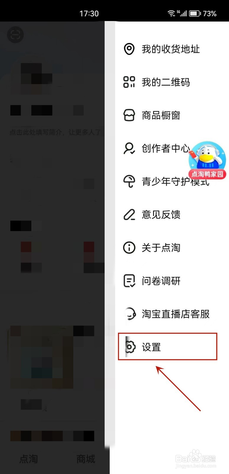 点淘怎么设置元宝浮标挂件