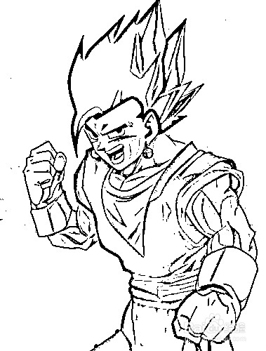 简笔画动漫人物七龙珠贝吉特的画法