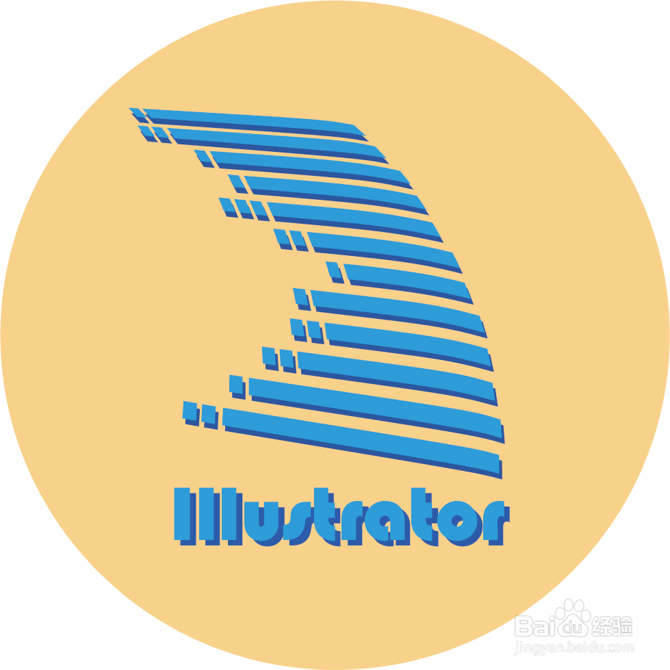 Illustrator制作创意曲面式LOGO图标。