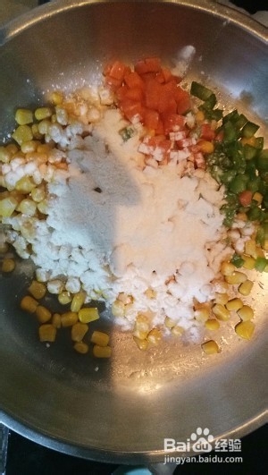 三彩椒盐玉米的做法