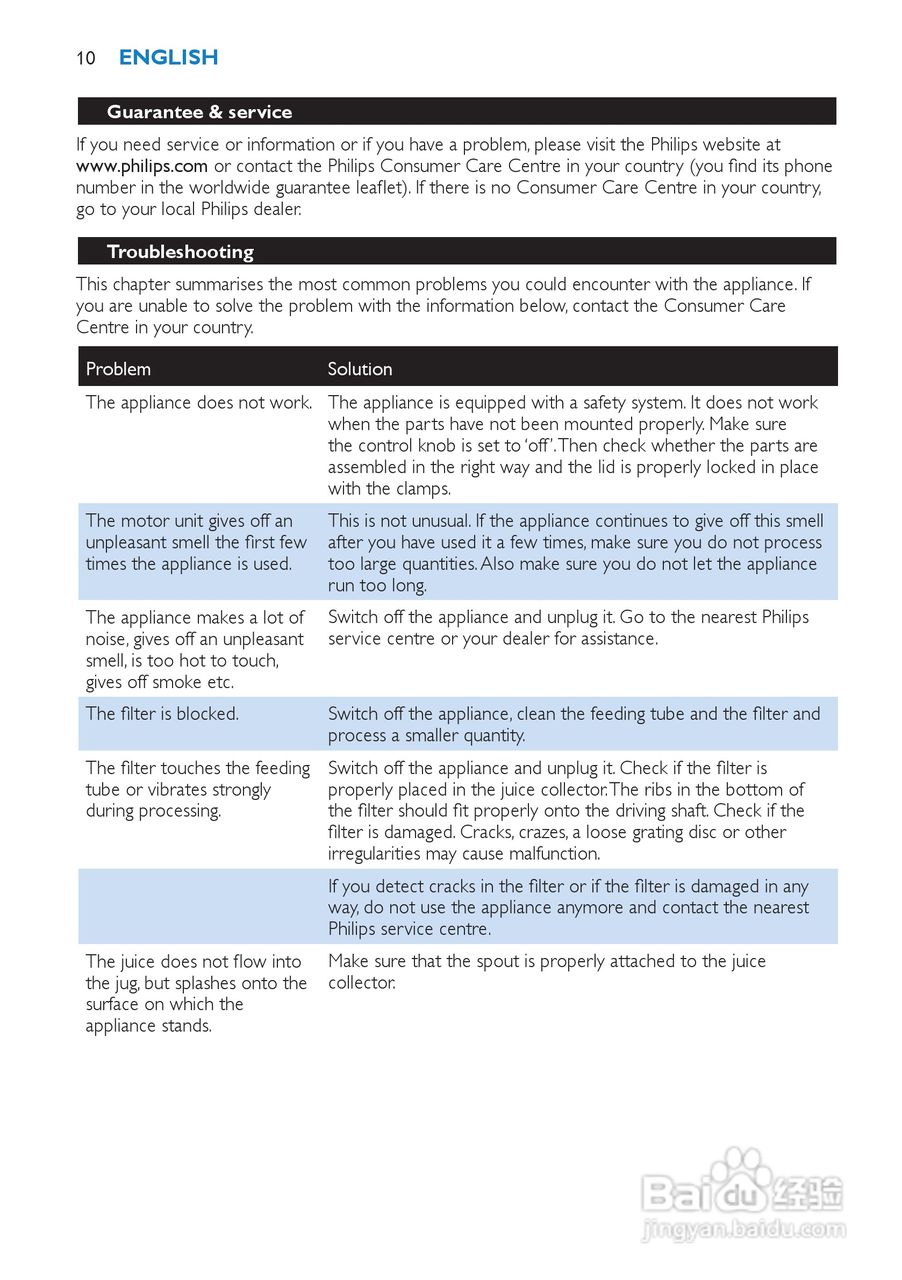 飞利浦HR1853榨汁机使用说明书:[1]