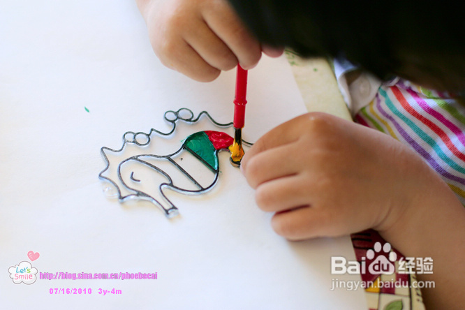 填色琉璃小挂件(亲子小手工)