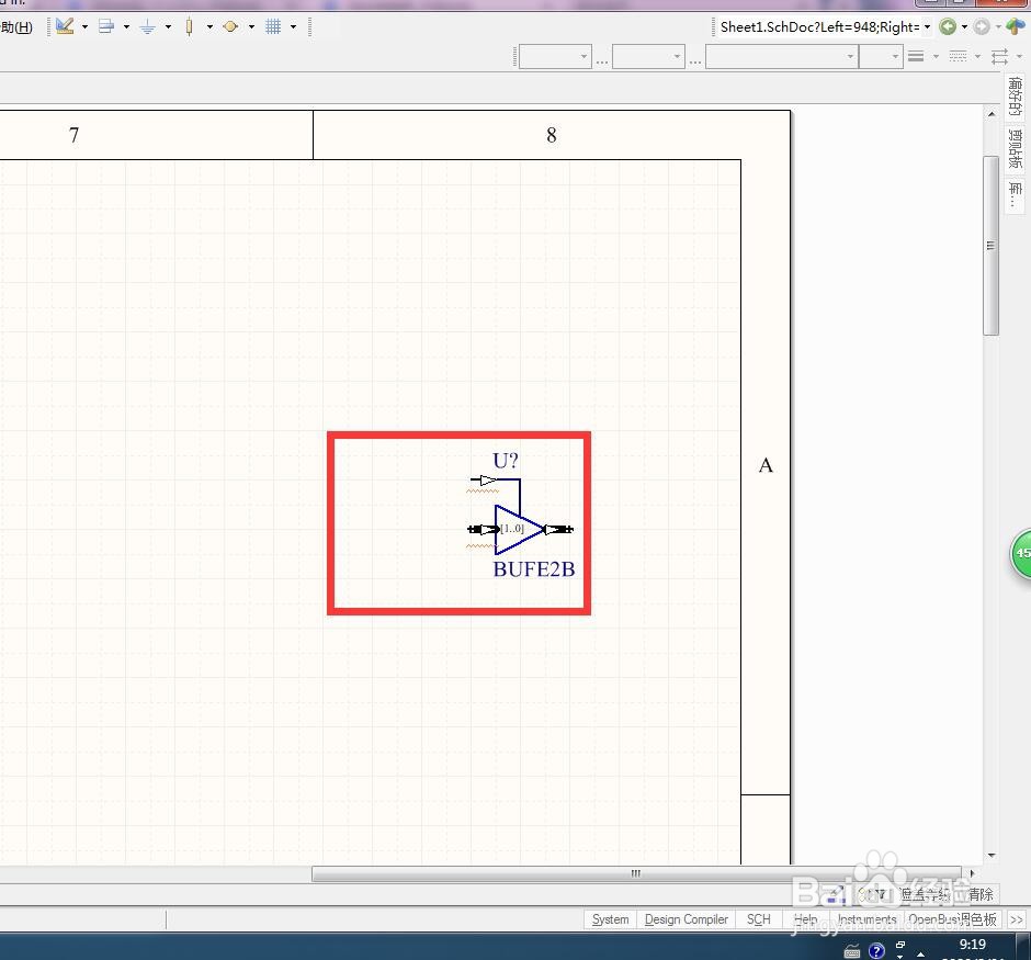 如何在AD中放置带控制脚的2位总线3状态缓冲器？