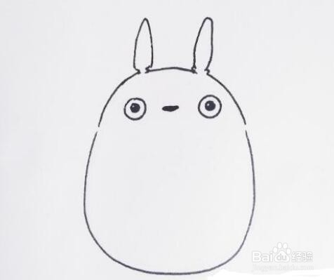 龙猫简笔画手绘教程