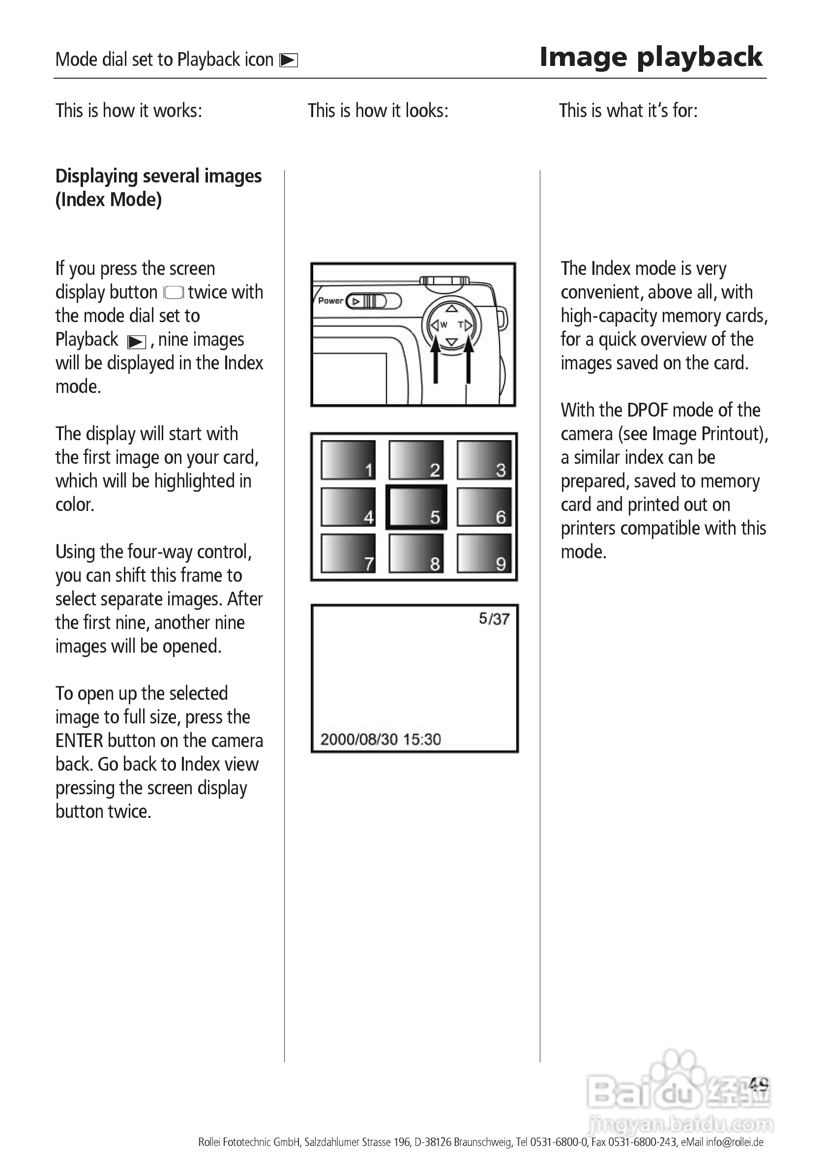 Rollei d41 com型数码相机说明书:[5]