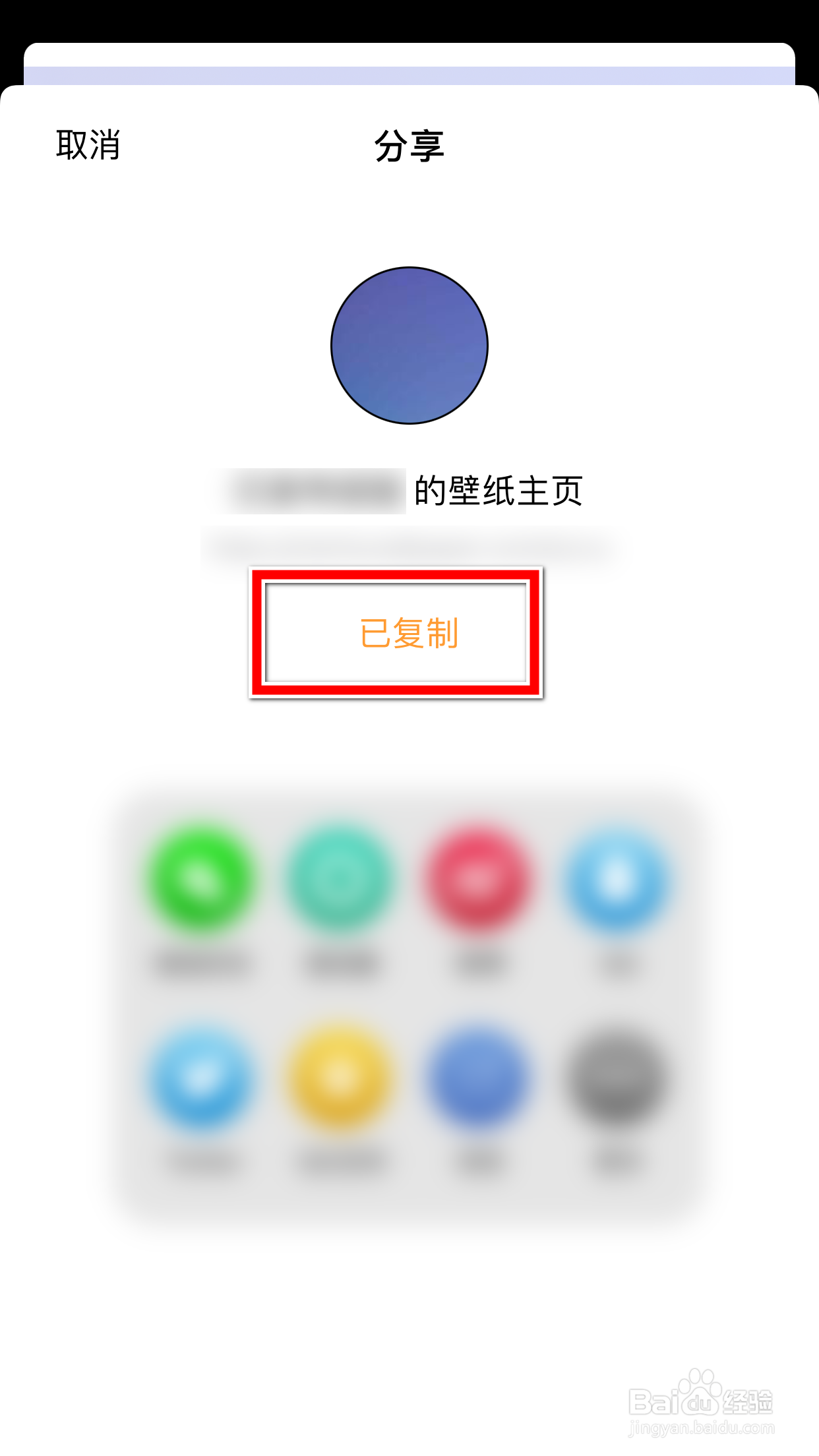 克拉壁纸怎么复制我的壁纸主页的分享链接