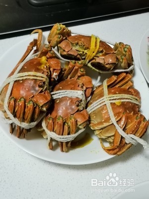 美味的清蒸螃蟹