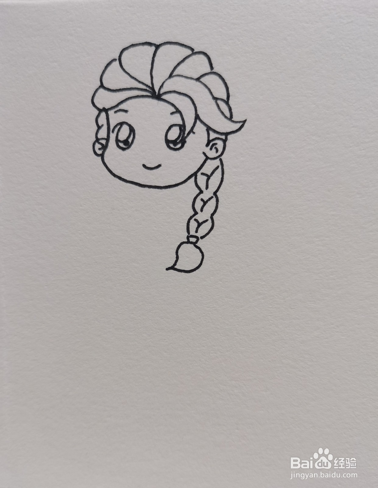 怎样画简笔画——爱莎公主