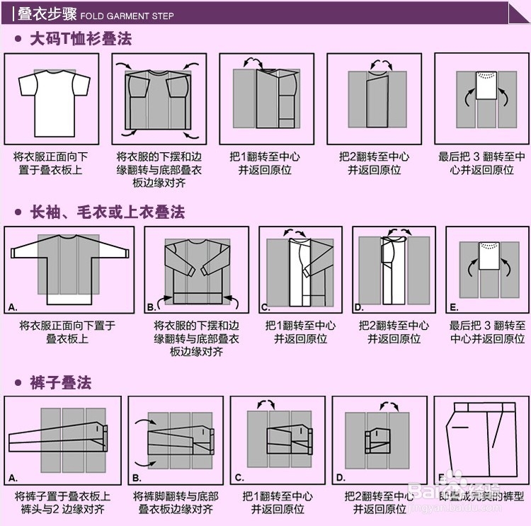 简单叠衣服方法步骤图片