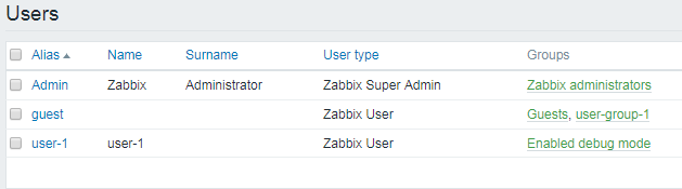 如何在zabbix中修改用户？