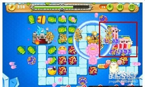 保卫萝卜2第49关攻略 冰川49宝石金萝卜教程