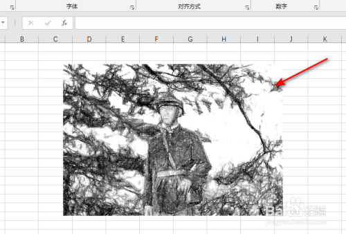 Excel如何将图片设置成铅笔素描效果