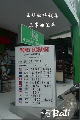 巴厘岛换汇问题
