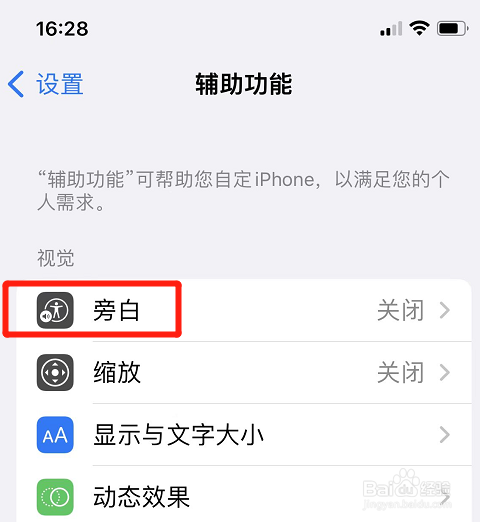 苹果旁白如何带描述浏览图像