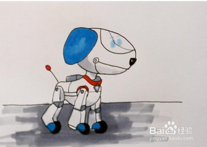 汪汪队机器狗简笔画