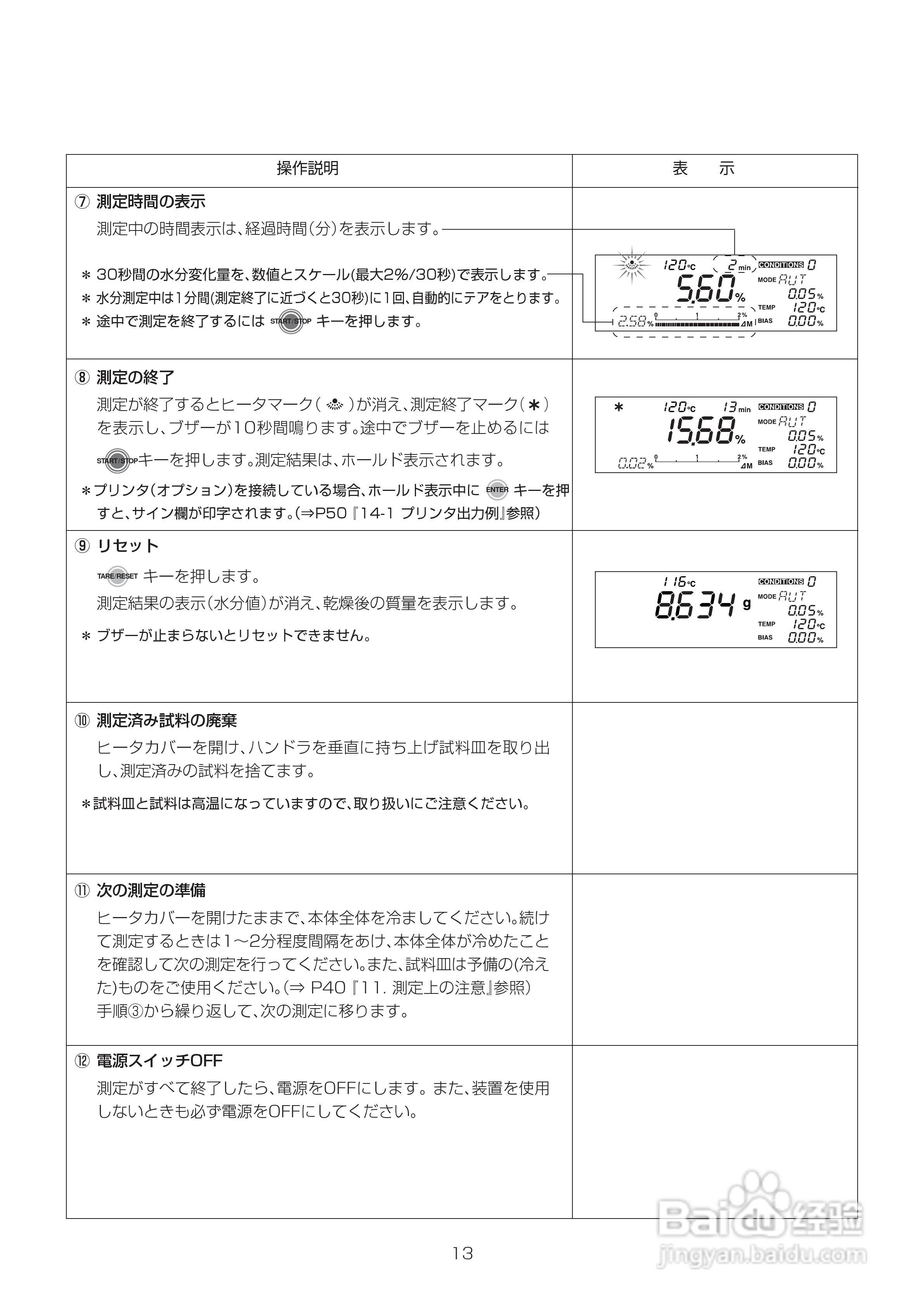 电子水分计MOC-120H使用说明书:[3]