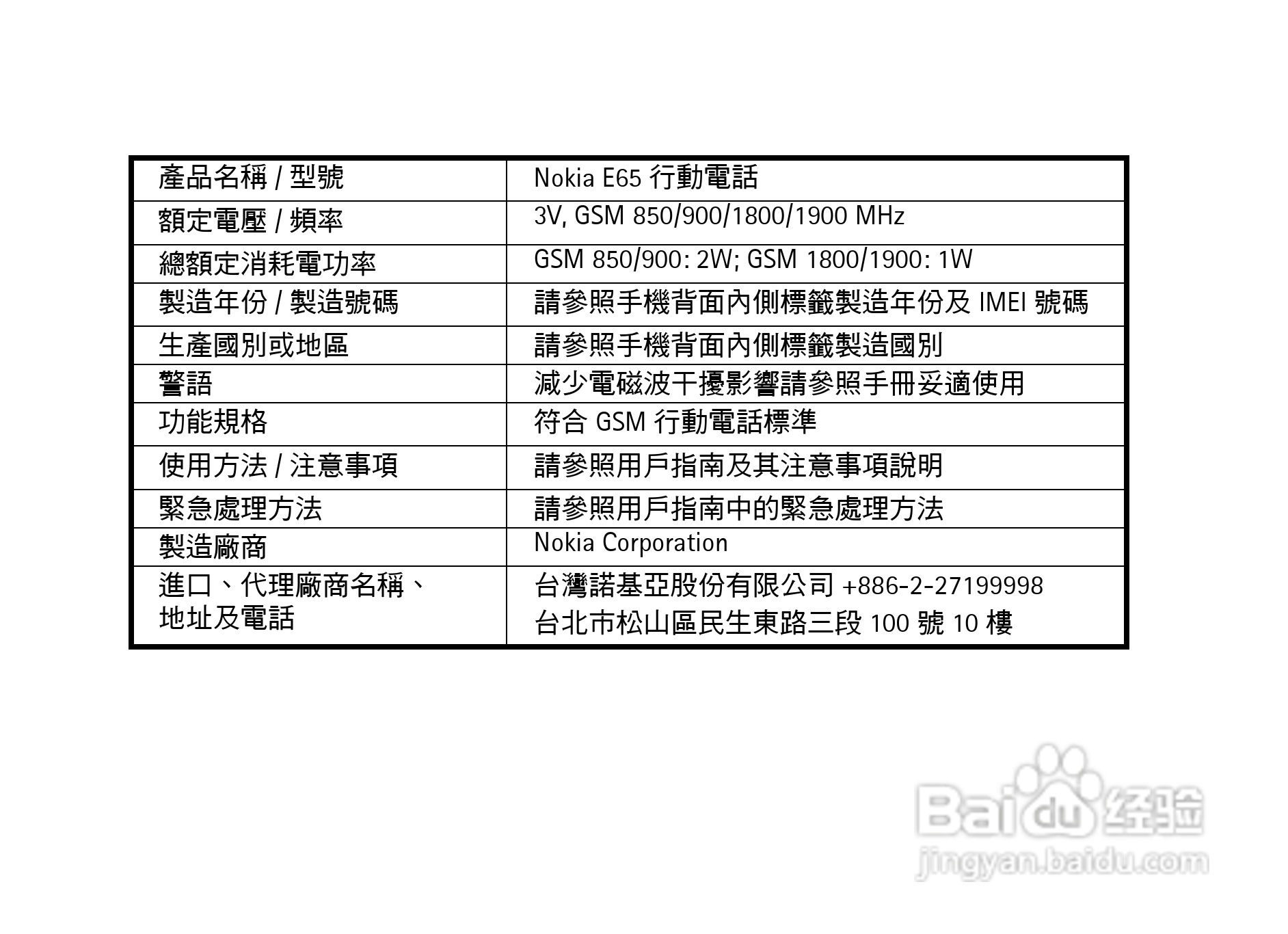 诺基亚Nokia E65手机使用说明书:[1]