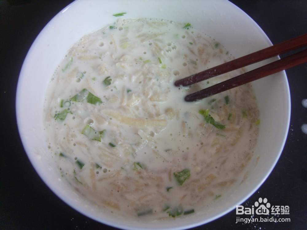 十分钟早餐——香葱土豆丝饼