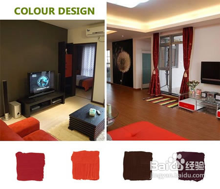 复古潮流来袭红+黑+棕色彩搭配案例分享