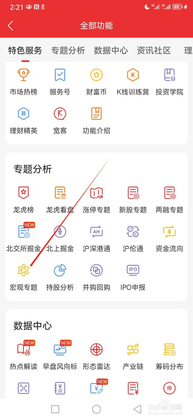 通信达如何查看宏观主题