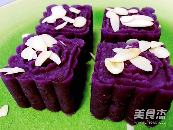 杏仁紫薯糕的做法